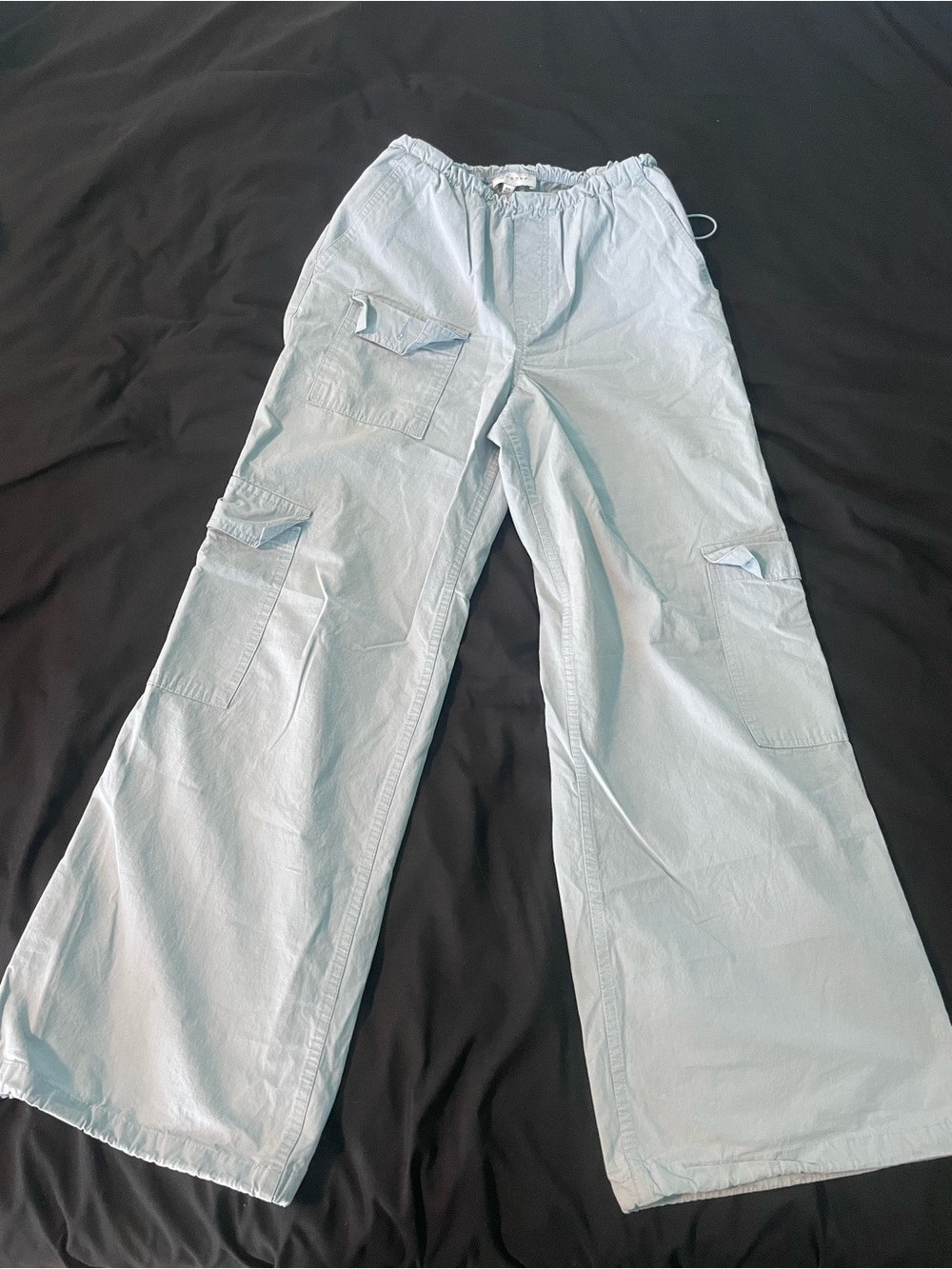 PacSun Light Blue Wide-Leg Cargo Pants